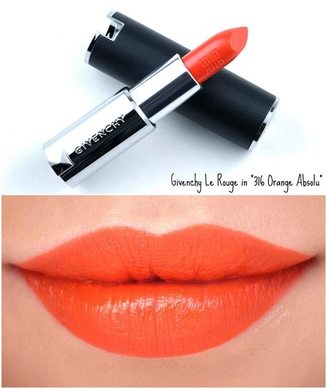 givenchy 316 orange absolu|Givenchy Lipstick Le Rouge 316 Orange Absolu .